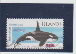 Iceland  Scott#  944  Used  (2001 Surcharged)