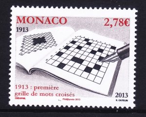 Monaco 2737 MNH 2013 Crossword Centennial Issue