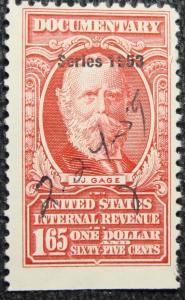 US #R635 Used SE Single, Revenue, L. J. Gage, SCV $4.50 L12