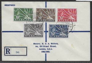 NYASALAND 1938 (Apr) Registered philatelic cover to UK - 14109