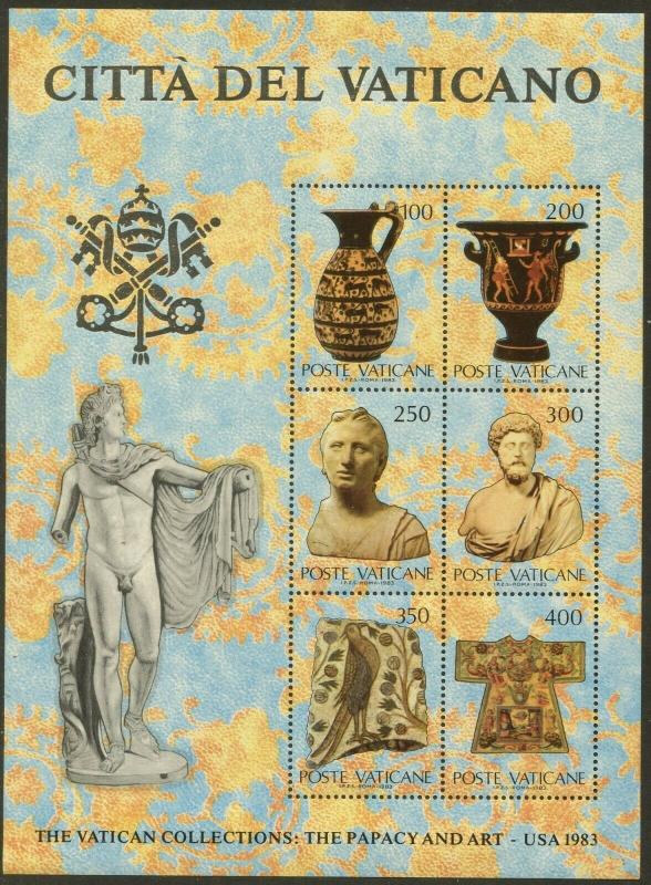 VATICAN Sc#718-720 1983 The Papacy and Art Set of 3 Souvenir Sheets OG Mint NH