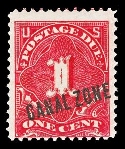 Canal Zone Scott J1 1914 1c Postage Due Mint Fine OG NH Cat $85