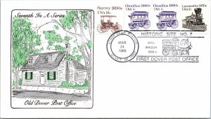 THE OLD DOVER DELAWARE POST OFFICE CACHET EVENT COVER 1985 - TYPE I