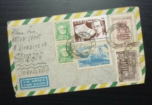 Brazil 1958 Cover from Sao Paulo to Samobor Croatia - Airmail Brasil Ship A3