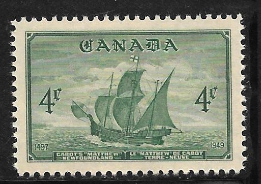 Canada 282: 4c John Cabot’s Ship “Matthew”, MNH, VF