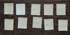 Perak 1938 - 41 values to 40c MM some values yellowed gum see photos