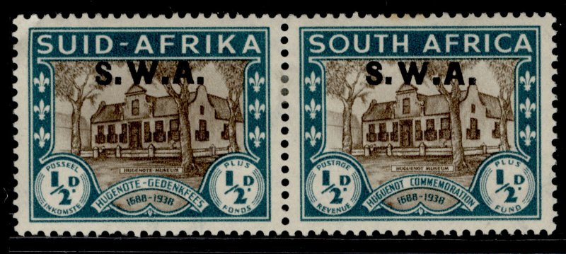 SOUTH WEST AFRICA GVI SG111, ½d + ½d brown & green, M MINT. Cat £14.