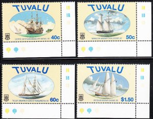 Tuvalu 1998 MNH Sc #768 to #771 Set of 4 Ships