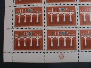 ​YUGOSLAVIA-1984 SC# 1678 EUROPA: 1959-84 EUROPA STAMPS MNH SHEET -VERY FINE