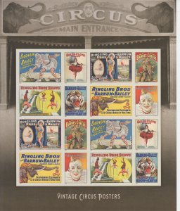 2014 USA Circus Posters FS16  (Scott 4898-4905a) MNH