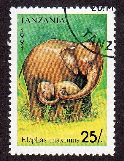 Tanzania 794 - Cto-nh - Asian Elephant (cv $0.90) (2)