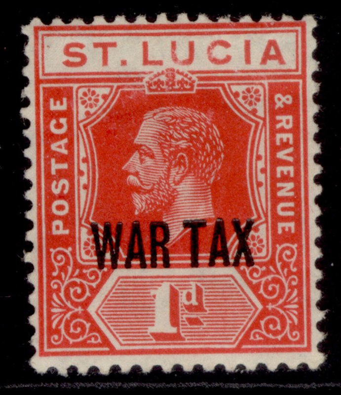 ST. LUCIA GV SG90, 1d scarlet, M MINT.