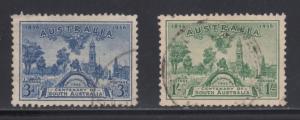 Australia   #160-61   u  cat $14.35