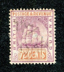 1889 British Guiana Sc # 146a used cv. $90 ( 9377 BCXX )