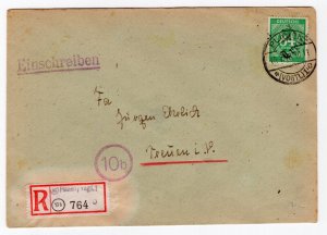 GERMANY SOVIET ZONE HOP BEZIRKSHANDSTEMPEL BEZIRK 41 1 x ON COVER EXPT BPP 202