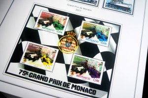 COLOR PRINTED MONACO 2011-2020 STAMP ALBUM PAGES (63 illustrated pages)