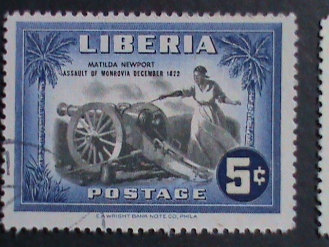 ​LIBERIA-1947 SC#301-4,C57  125TH ANNIV: DEFENCE OF MONROVIA-1822 CTO VF