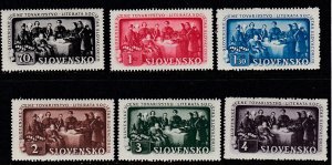 Slovakia # 77-82, Slovakian Education Society 150th Anniv. Mint LH, 1/3 Cat.