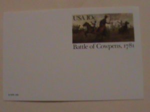 ​UNITED STATES-1980- BATTLE OF COWPENS,1781-MNH POST CARD-VERY FINE