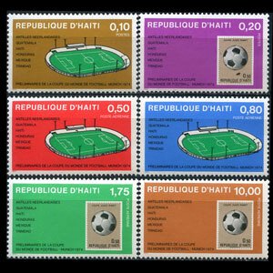 HAITI 1973 - Scott# 675-6+C Soccer Set of 6 NH