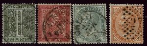 Italy SC#24-27 Used F-VF hr SCV$17.00...Worth a close look!