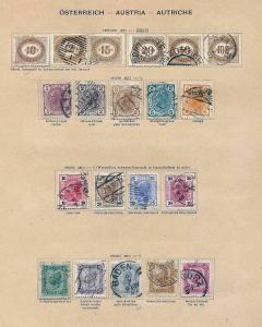 AUSTRIA 1850s/1910 Imperf Dues Officials Used Collection(120+Items) JJ787