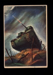 Italy WWII Tank Warfare Trenches 1942 Unknown Auxiliary 38vr Used Postcard u