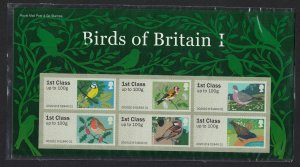 Great Britain Birds 'Post and Go' 6v 1st Issue Presentation Pack 2011 MNH