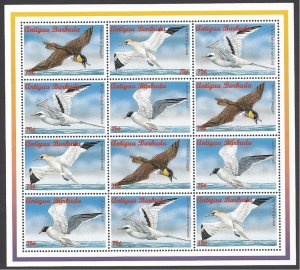 Antigua / Barbuda #1984 MNH sheet, sea birds, issued 1996