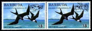 HERRICKSTAMP BARBUDA Sc.# 213-14 Space Setenant Pair