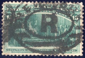 15c dark green 1893 Columbian Expo SC238