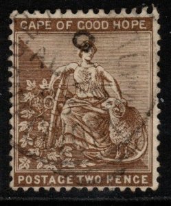 CAPE OF GOOD HOPE SG62 1897 2d CHOCOLATE-BROWN USED