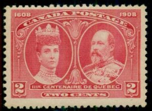 CANADA #98 2¢ carmine, og, NH, VF, Scott $100.00