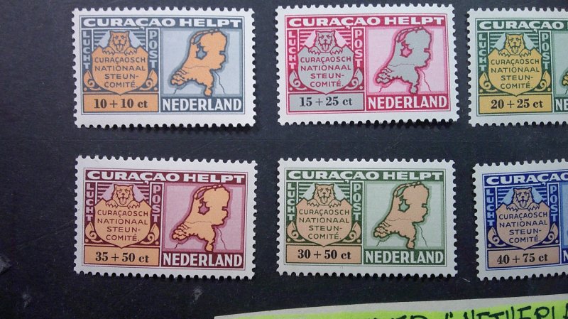 Netherlands Antilles 1946 Airmail Semi-Post. Scott# CB21-CB36 VLH complete (16)