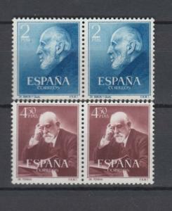 Spain 1952 Pair Cajal y Ferran  - Edifil 1119/20  MNH Luxe