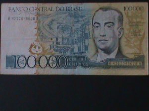 ​BRAZIL-1986-CENTRAL BANK-$ 10000 CURZEIROS LT. CIR-VERY FINE-HARD TO FIND