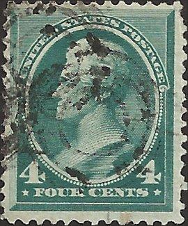 # 211 BLUE GREEN USED ANDREW JACKSON Cat $27.50