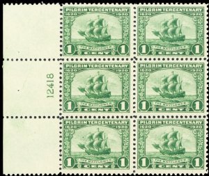 548, Mint VF NH 1¢ Plate Block of Six Stamps * Stuart Katz