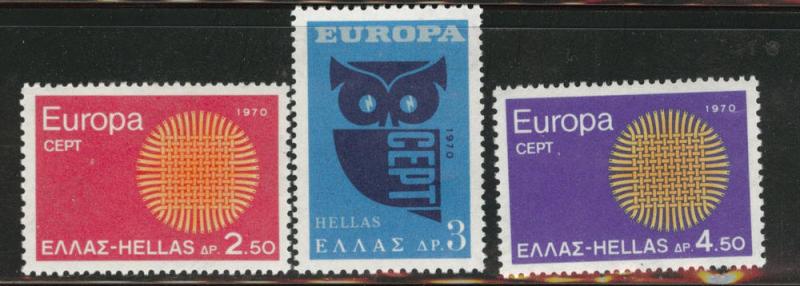 GREECE Scott 985-987 MNH** 1970 Europa set