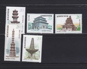 Korea 1119, 1121-1122, 1125, 1127 MNH Buildings