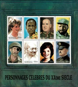 Madagascar 1999 - Famous People of 20th Century - Sheet of 8 - Scott 1491 - MNH