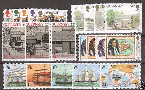 Guernsey Sc 255/371 MNH. 1983-88, 5 cplt sets VF