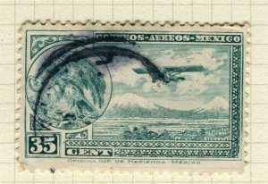 MEXICO; 1929 early AIRMAIL issue Perf 12. fine used 35c. value