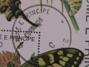 ​ST.THOMAS 1979 SC#507  CHARAXES VARANES DEFULVATA-CTO- S/S FANCY CANCEL VF