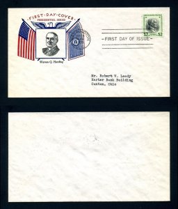 # 833 First Day Cover addressed with Fidelity cachet dated - 9-29-1938