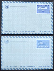 1960, 1961 United Nations letter sheets, UC4, UC5, very good condition