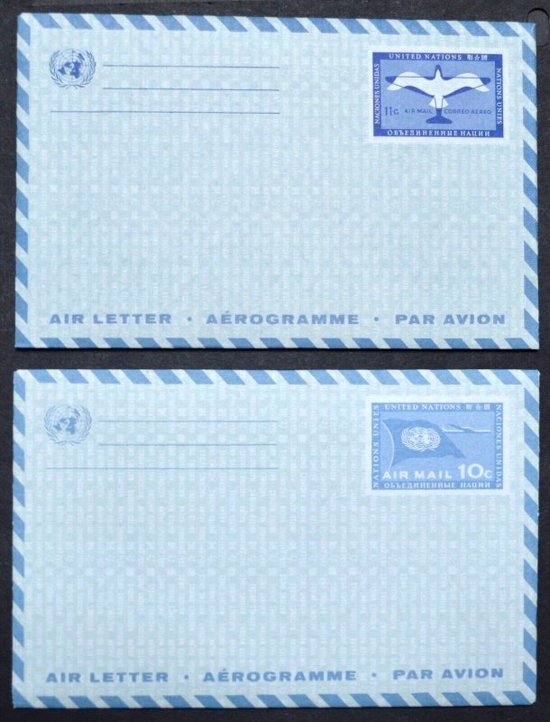 1960, 1961 United Nations letter sheets, UC4, UC5, very good condition