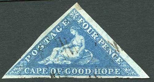 COGH SG4a Cat £200 4d Blue on Slightly Blued Paper (mark in left margin)