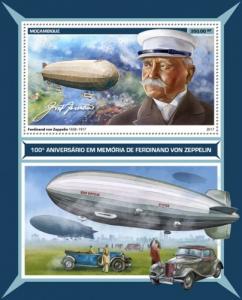 MOZAMBIQUE 2017 SHEET VON ZEPPELIN ZEPPELINS