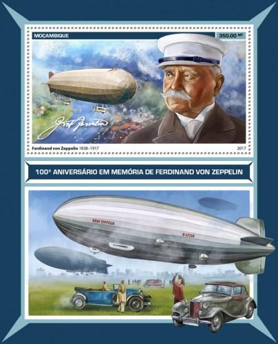 MOZAMBIQUE 2017 SHEET VON ZEPPELIN ZEPPELINS